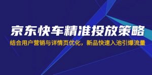 京东快车精准投放策略，结合用户营销与详情页优化，新品快速入池引爆流量-泱泱学习社