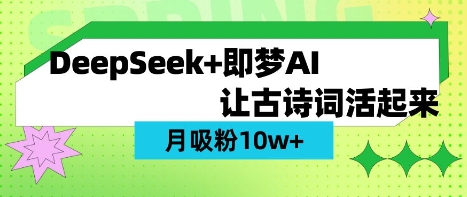 用DeepSeek做AI 古诗词视频，涨粉 10W+(保姆级教程)-泱泱学习社