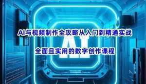 AI与视频制作全攻略从入门到精通实战，全面且实用的数字创作课程(更新3月)-泱泱学习社