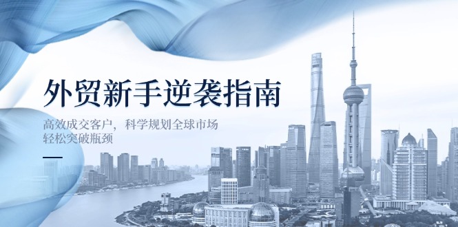外贸新手逆袭指南：高效成交客户，科学规划全球市场，轻松突破瓶颈-泱泱学习社