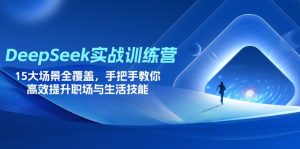 DeepSeek实战训练营，15大场景全覆盖，手把手教你高效提升职场与生活技能-泱泱学习社