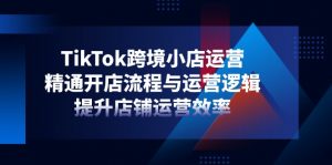 TikTok跨境小店运营,精通开店流程与运营逻辑,提升店铺运营效率-泱泱学习社