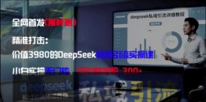 精准打击：价值3980的DeepSeek私域引流实操课，小白实操无门槛，日引精准粉300+-泱泱学习社