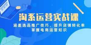 淘系运营实战课，涵盖选品推广技巧，提升店铺转化率，掌握电商运营知识-泱泱学习社