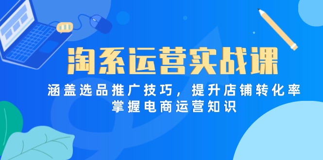 淘系运营实战课，涵盖选品推广技巧，提升店铺转化率，掌握电商运营知识-泱泱学习社