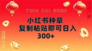 小红书种草无脑操作复制粘贴即可日入300+-泱泱学习社