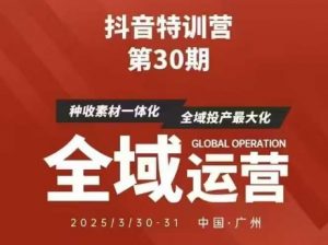 抖音特训营第30期线下培训资料，没有录音视频，正版整理的脑图资料及学员总结核心点-泱泱学习社