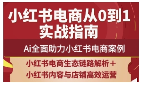 2025小红书电商全链路运营，Ai全面助力小红书电商案例-泱泱学习社