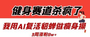健身赛道杀疯了？我用AI复活貂蝉做瘦身操，3周涨粉8W-泱泱学习社