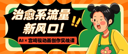 治愈系流量新风口，AI+宫崎骏动画创作实战课，从0到1打造爆款视频-泱泱学习社