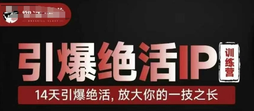 引爆绝活IP训练营，14天引爆绝活，放大你的一技之长-泱泱学习社