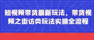 短视频带货最新玩法，带货视频之街访类玩法实操全流程-泱泱学习社