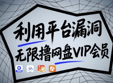 利用平台漏洞，无限撸网盘VIP会员，用户亲测有效!【漏洞原理+操作演示】-泱泱学习社