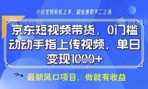 京东短视频代运营,不需要拍剪视频,不需要直播,全程喂饭,小白轻松上手,稳定月入8k【揭秘】-泱泱学习社