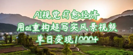 AI视觉疗愈经济：用ai重构超写实风景视频，单日变现多张-泱泱学习社