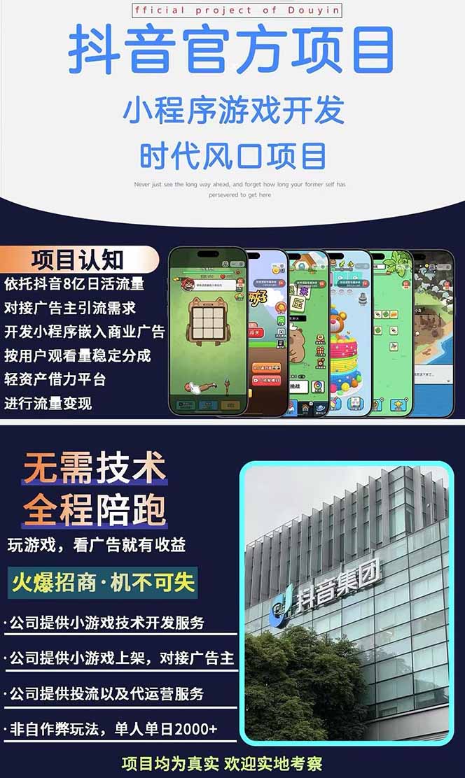 图片[1]-2025最热抖音官方项目 Ai时代风口项目小程序游戏开发 实测单个游戏日收…-泱泱学习社
