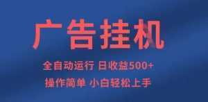 广告挂G全自动5张+项目，操作简单，小白轻松上手【揭秘】-泱泱学习社
