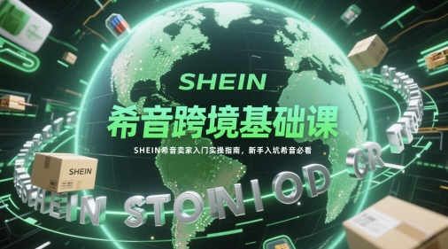 希音跨境基础课，SHEIN希音卖家入门实操指南，新手入坑希音必看-泱泱学习社