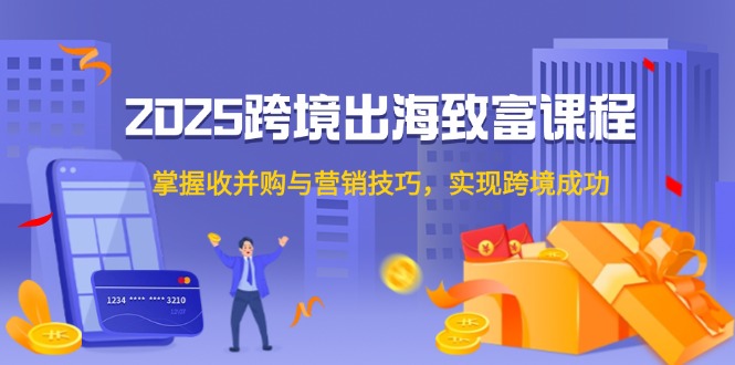 2025跨境出海致富课程，掌握收并购与营销技巧，实现跨境成功-泱泱学习社