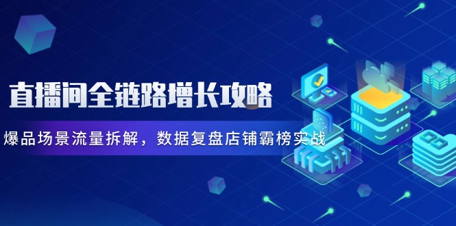 直播间全链路增长攻略，爆品场景流量拆解，数据复盘店铺霸榜实战-泱泱学习社