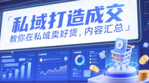 私域打造成交，教你在私域卖好货，内容汇总-泱泱学习社