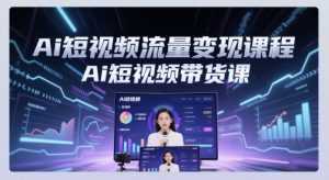 Ai短视频流量变现课程，Ai短视频带货课-泱泱学习社