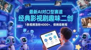最新AI对口型赛道，经典影视剧趣味二创，1条视频涨粉4000+，保姆级教程-泱泱学习社