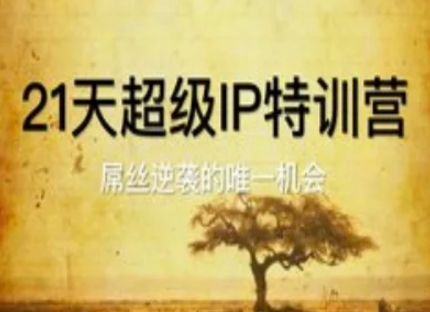 21天超级IP特训营，屌丝逆袭的唯一机会-泱泱学习社