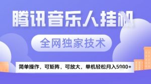 2025腾讯音乐挂G项目，全网独家技术，全新玩法，轻松月入5k+【揭秘】-泱泱学习社