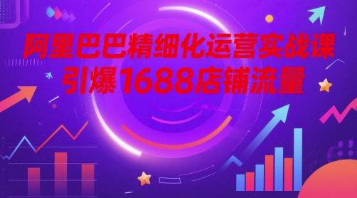 阿里巴巴精细化运营实战课，引爆1688店铺流量-泱泱学习社