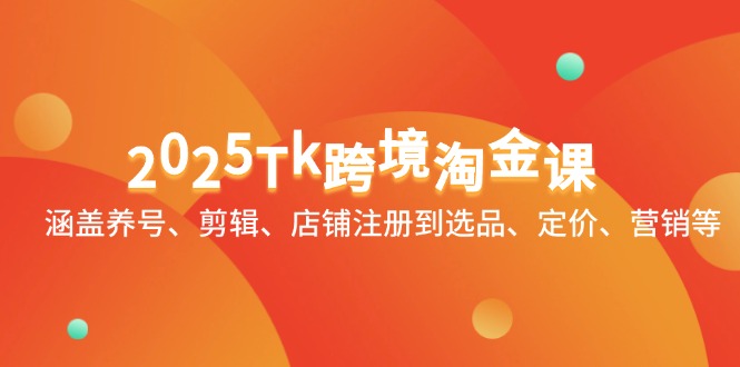 2025Tk跨境淘金课：涵盖养号、剪辑、店铺注册到选品、定价、营销等-泱泱学习社