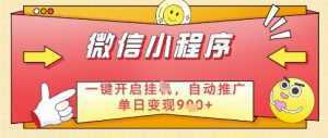 微信官方省心福利项目，小程序挂G副业：每天 30 分钟，日入几张【揭秘】-泱泱学习社