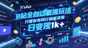 B站全自动截流玩法只要你有同行就能获客，日变现1k+【揭秘】-泱泱学习社