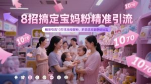 8招搞定宝妈粉精准引流，精准引流10万本地母婴粉，多渠道流量爆破玩法-泱泱学习社