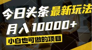今日头条最新风口,视频掘金,小白也可月入过万,可以矩阵操作-泱泱学习社