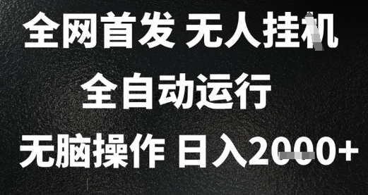2025首发无人挂G项目，日入2k+，全自动运行，无脑操作，长期稳定 小白可玩【揭秘】-泱泱学习社