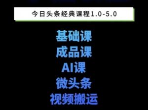 头条图文课1-5期教你头条图文写作、微头条、视频搬运变现，适合新手快速起号玩法-泱泱学习社