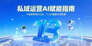 私域运营AI赋能指南，十倍效率成长心法，个人价值提升系统课-泱泱学习社