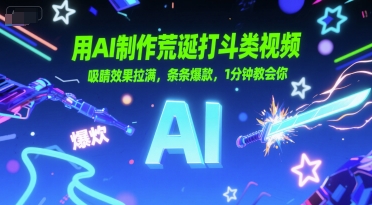 用AI制作荒诞打斗类视频，吸睛效果拉满，条条爆款，1分钟教会你-泱泱学习社