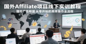 国外Affiliate项目线下实训教程,国外广告联盟从零开始的具体操作全流程-泱泱学习社