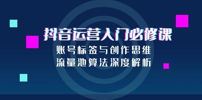 抖音运营入门必修课，账号标签与创作思维，流量池算法深度解析-泱泱学习社