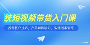 短视频带货入门课，养号核心技巧，产品知识学习，沟通话术训练-泱泱学习社