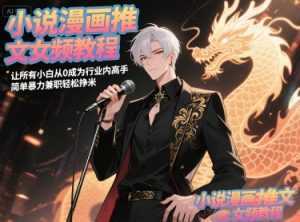 小说漫画推文女频教程，让所有小白从0成为行业内高手，简单暴力兼职轻松挣米-泱泱学习社