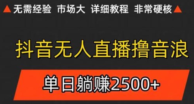 抖音无人直播6.0 简单无脑可矩阵 每天两小时轻松躺赚500+-泱泱学习社