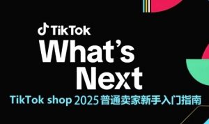TikTok shop 2025普通卖家新手入门指南，助新手快速掌握从0到1的跨境电商运营逻辑-泱泱学习社
