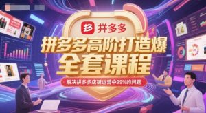 拼多多高阶打造爆款全套课程，解决拼多多店铺运营中99%的问题-泱泱学习社