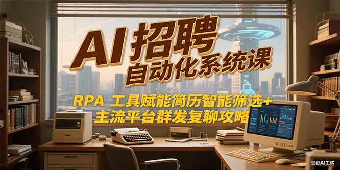 图片[1]-AI招聘自动化系统课，RPA工具赋能简历智能筛选+主流平台群发复聊全攻略-泱泱学习社