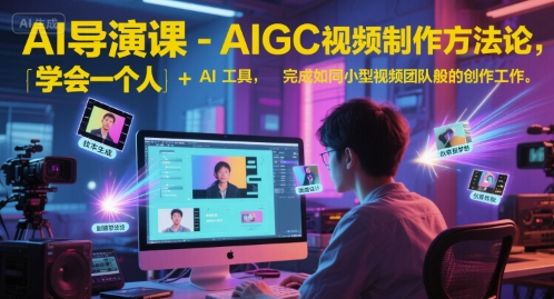 AI导演课-AIGC视频制作方法论，学会一个人+AI工具，完成如同小型视频团队般的创作工作，实现导演梦-泱泱学习社