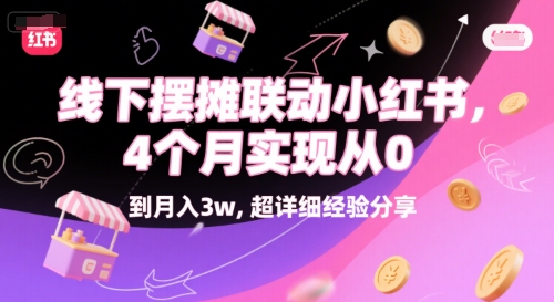 线下摆摊联动小红书，4 个月实现从 0 到月入3w，超详细经验分享-泱泱学习社