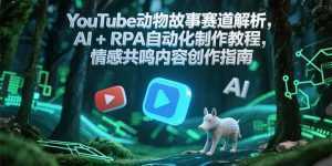 YouTube动物故事赛道解析，AI+RPA自动化制作教程，情感共鸣内容创作指南-泱泱学习社